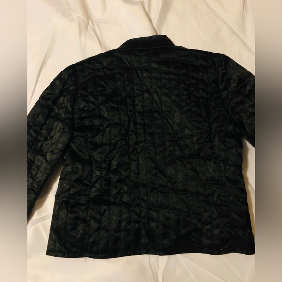 Vintage Lounge Black Puffy Jacket by Surf & Turf California 100% Acetate Size S - Picture 4 of 8